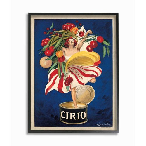Stupell Industries Cirio Vintage Poster Food, Design by Marcello Dudovich Wall Art, 16 x 20, Black Framed