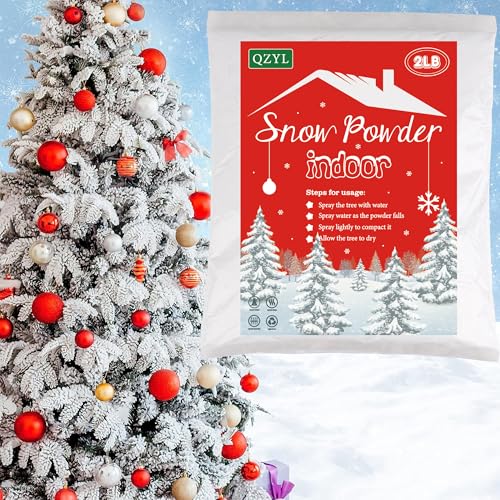 Self-Adhesive Snow Flocking Powder, 2 lbs - Fake White Snow for Holiday Decor