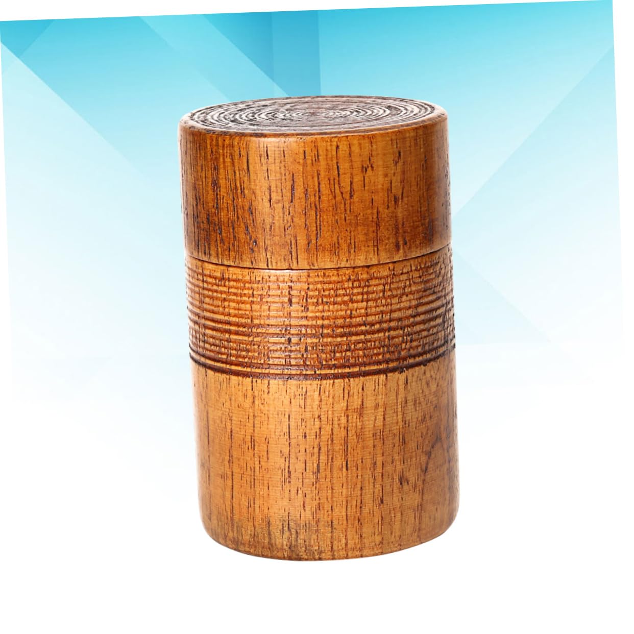 BESTOYARD Classical Chinese Style Wooden Tea Container - Round Sealed can for Tea Storage, Home, Restaurant, Hotel Use