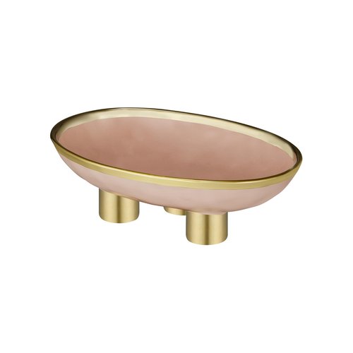 SPRINGBOW Ceramic Fruit Bowl – 10” Pink Decorative Bowl for Kitchen Counter – Modern Pedestal Bowl, Fruit Bowls, Catch All Bowl, and Fruit Basket for Kitchen Counter