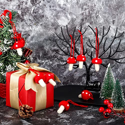 Tatuo 72 Pack Felt Mushroom Christmas Ornaments for Tree & Home Decor - Cute Holiday Decor