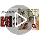 Siilues Red Christmas Kitchen Mat Set of 2, 17x29 and 17x47 Non-Slip Snowman Rugs