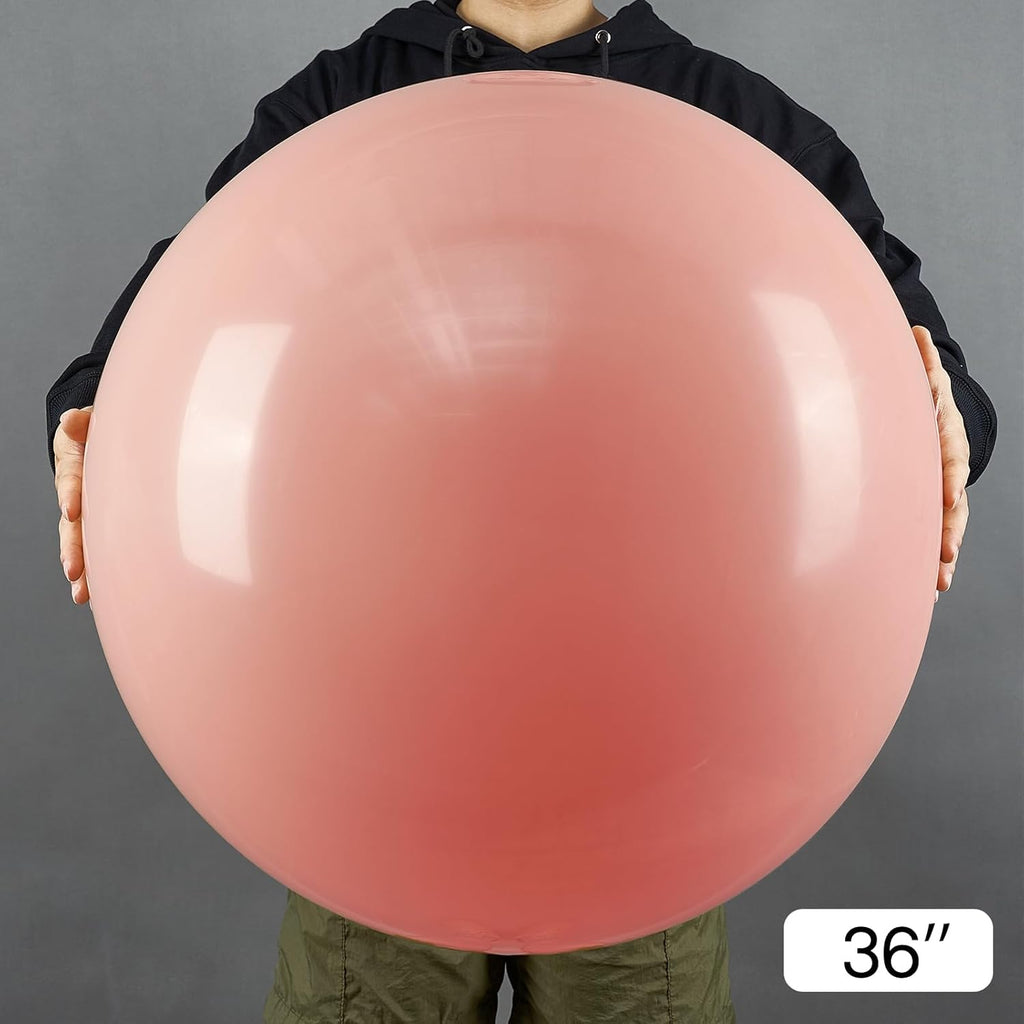 PartyWoo 36-Inch Dusty Pink Balloons - Blush Rose Latex Helium for Weddings & Birthdays | 4-Pack