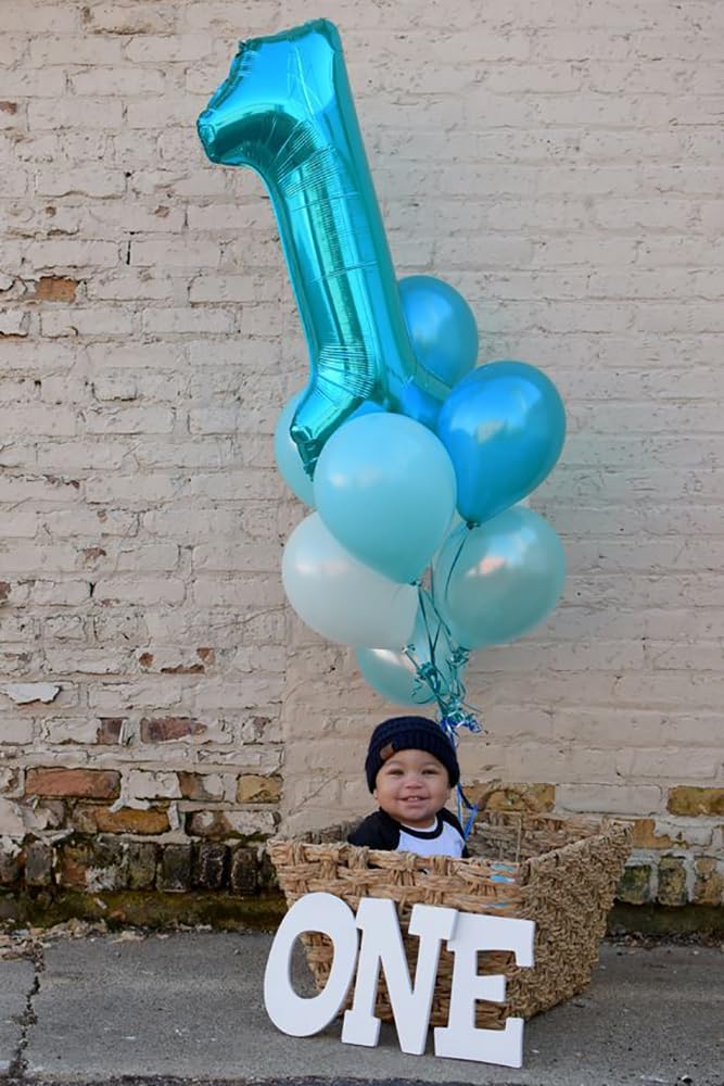 Skiennix 40-Inch Light Blue Number 9 Balloon - Perfect for Birthdays, Weddings & Graduations