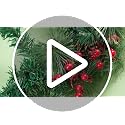 Suncalla 36-Inch Christmas Mailbox Swag Decor with Lights & Red Bow