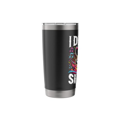 Funny I destroy silence Orchestra Violin Cat Playing Viola Stainless Steel Insulated Tumbler