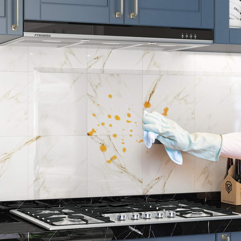 LaCheery 17.7"x276" Clear Wall Protector Contact Paper for Walls Glossy Clear Self Adhesive Wallpaper Peel and Stick Vinyl Removable Wall Paper Furniture Kitchen Backsplash Protective Transparent Film