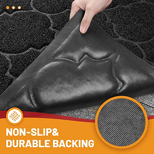 Jumbo 46x35 Inch Non-Slip Door Mat, Waterproof Indoor Outdoor Entrance Rug