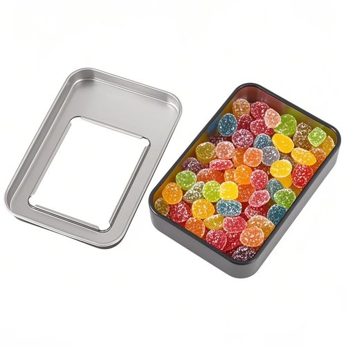 FUNSUEI Metal Tin Box Clear Top, Rectangular Empty Storage Tins 20 Pack 3.4 x 2.3 x 0.7 Inches, Metal Tin Box Clear Top Tins for Candies, Gifts, Balms, and Small Crafts (Black)