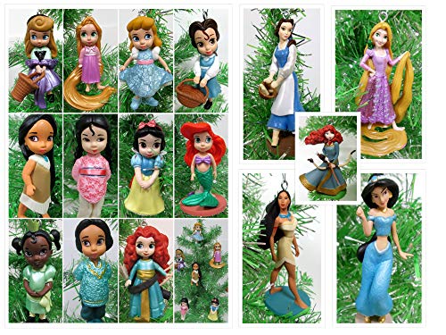 Princess Deluxe 12-Piece Christmas Ornament Set with Random Princesses – Shatterproof
