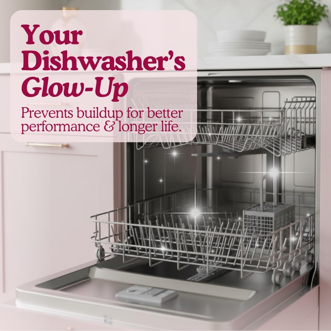 Skiennix Dishwasher Cleaner Tablets - Unscented Deep Cleaning for Limescale & Odors - 6-Month Supply
