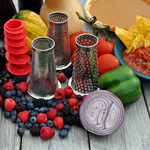 4-Piece Food Strainer and Sauce Maker Accessory Kit for Kitchen Prep