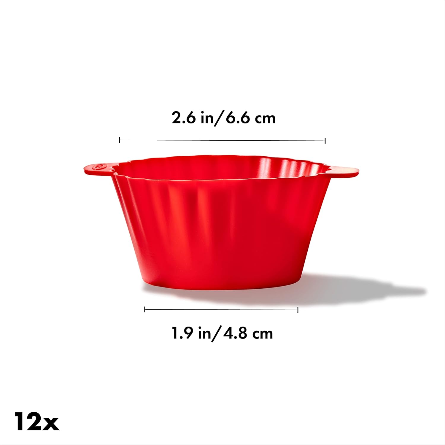 OXO Good Grips Silicone Baking Cups - Reusable, BPA-Free, Non-Stick | Pack of 12 Muffin & Cupcake Liners