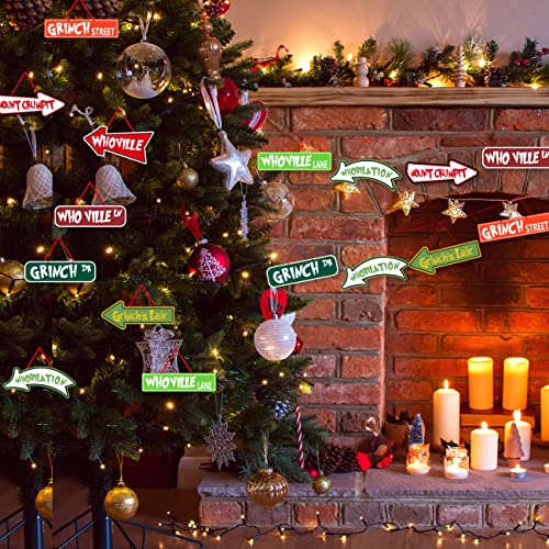 Green Christmas Tree Ornaments 16-Pack Holiday Decor by ssailue