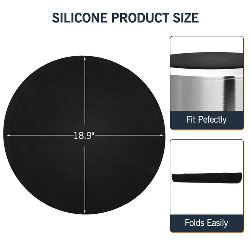 18.9" Oven Mat for Solo Stove Pi Prime Pizza Oven,Reusable Waterproof Sillicone Mat,Anti-Slip and Heat-Resistant Oven Mat for Solo Stove Outdoor Pizza Oven