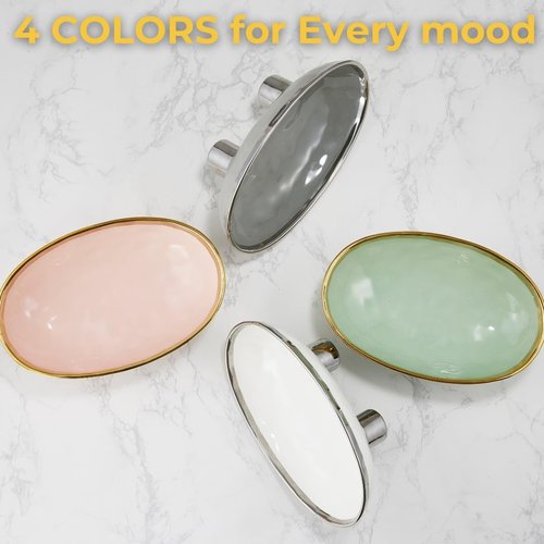 SPRINGBOW Ceramic Fruit Bowl – 10” Pink Decorative Bowl for Kitchen Counter – Modern Pedestal Bowl, Fruit Bowls, Catch All Bowl, and Fruit Basket for Kitchen Counter