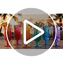The Wine Savant Hurricane Pina Colada Cocktail Glasses Set of 6, 14oz BPA-Free Reusable Plastic
