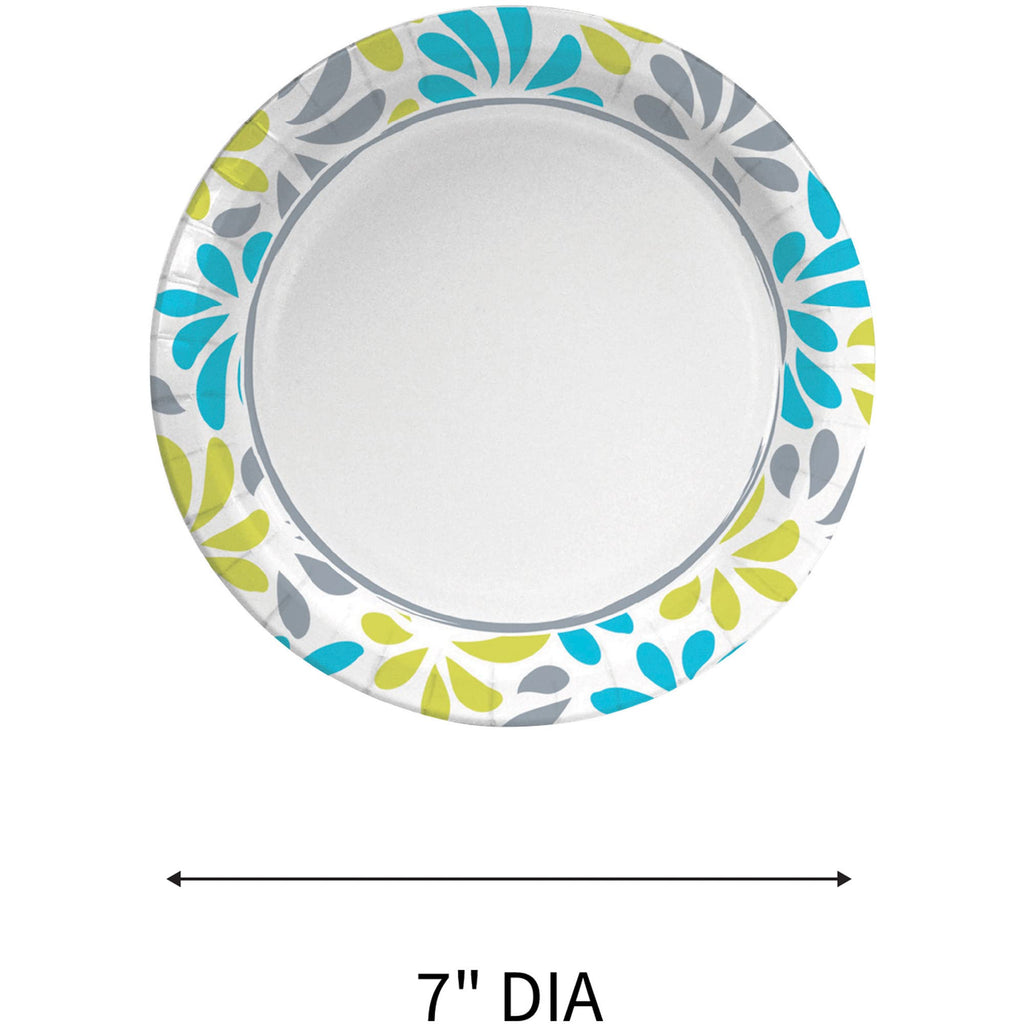 Genuine Joe Printed Paper Plates, 7" (Pack of 125)
