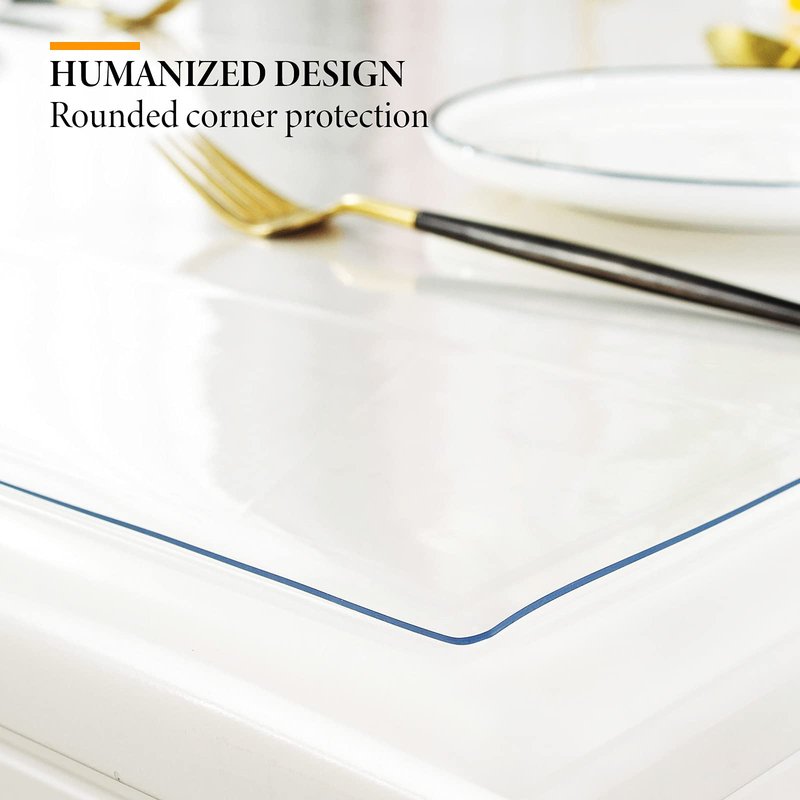 Deep Dream 1.5mm Clear Desk Cover Protector, 40×72 Inch Clear Desk Cover, Clear Desk Mat, Table Cover Tablecloth Protector Rectangle, Table Protector for Dining Room Table