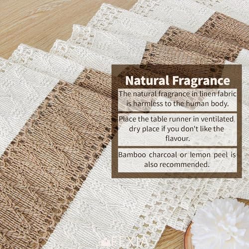 Boho Macrame Table Runner with Tassels 12x72 Inch Rustic Farmhouse Decor