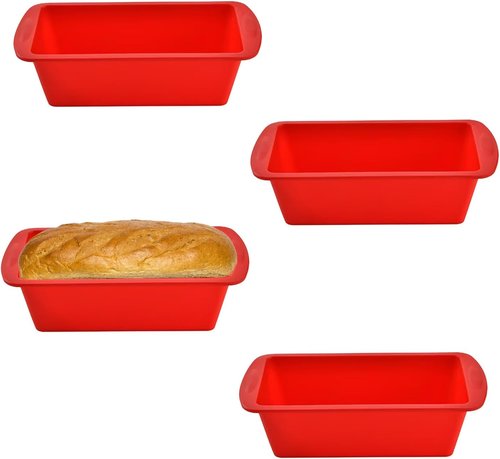 AVIDON Silicone Baking Pans Set - Nonstick Bakeware with Loaf, Muffin, and Cake Pans | 4-Piece Set