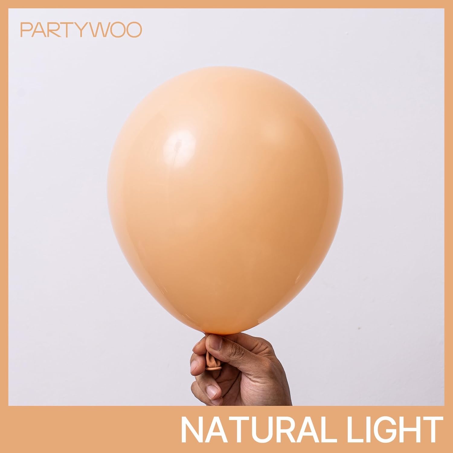 PartyWoo Nude Balloons - 100-Piece Pack in Various Sizes for Boho-Themed Parties | Beige & Apricot