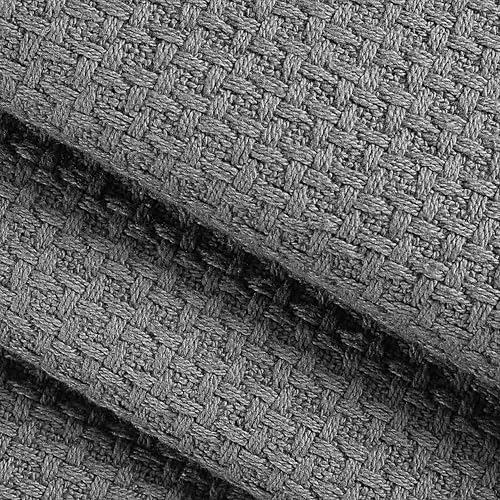 King Size Cotton Bed Blanket - Breathable & Soft Charcoal Grey