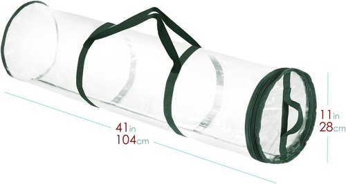 Hearth & Harbor Wrapping Paper Storage Container - Tear-Proof Organizer Holds 14 Rolls | Clear Design