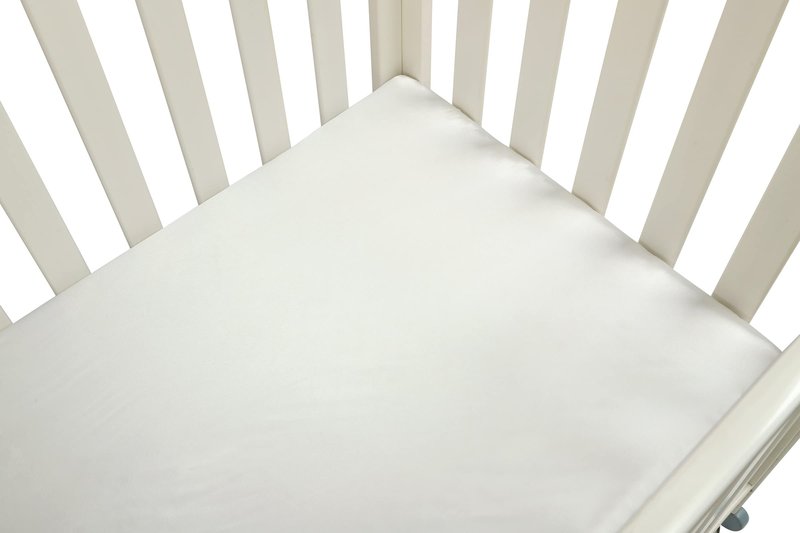 Satin Bassinet Sheet 2 Pack Ultra Soft Silk Compatible with Mika Micky Bedside Sleeper Fits Perfectly on 19 x 32 Inch Bed Side Sleeper Mattress Pad Protect for Baby Hair and Skin Grey White