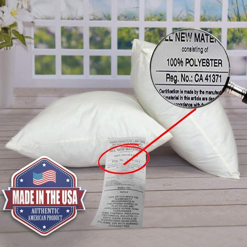 MSD 3 Pack Pillow Insert 24X24 Hypoallergenic Square Form Sham Stuffer Standard White Polyester Decorative Euro Throw Pillow Inserts for Sofa Bed - Made in USA (Set of 3) - Machine Washable and Dry