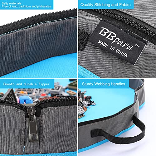 2-in-1 Toy Storage Bag and Play Mat for Building Blocks - Portable Zipper Bag