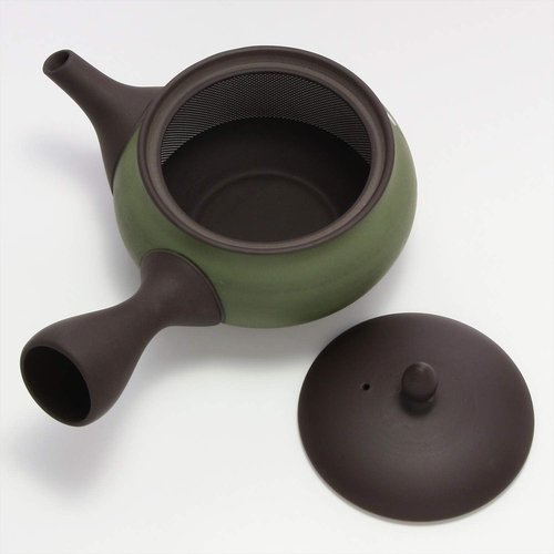Tokoname Ware F829 Pottery Hiramaru Teapot Flower
