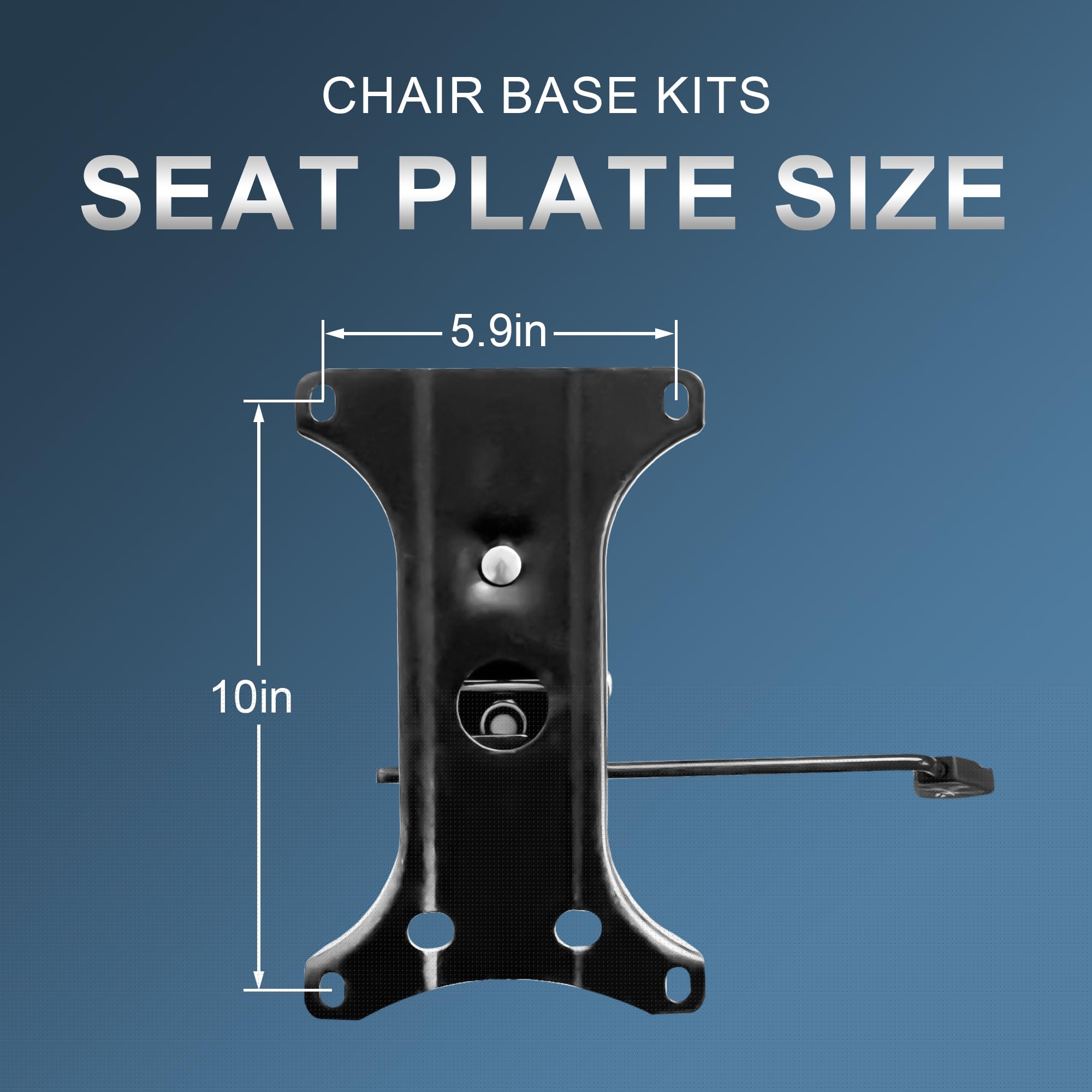 Racfenick 28" Swivel Gaming Office Chair Base Replacement, Heavy Duty Nylon Chair Repair Base Kit with Bottom Plate ,Gas Cylinder and Casters (Grey)