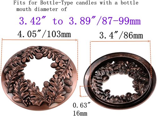 Bronze Sacred Fruit Candle Topper by Lid Jar - Enhance Candle Burning Evenness | Home Decor Accessory