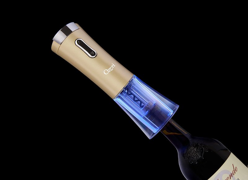 Ozeri Nouveaux II Electric Wine Opener with Foil Cutter, Wine Pourer and Stopper