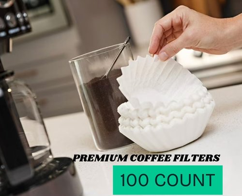 Coffee Filters - Regine Switzerland 100 Count Disposable Basket Filters | Fits 8-12 Cup Machines, 7.875 x 3.25 Inch