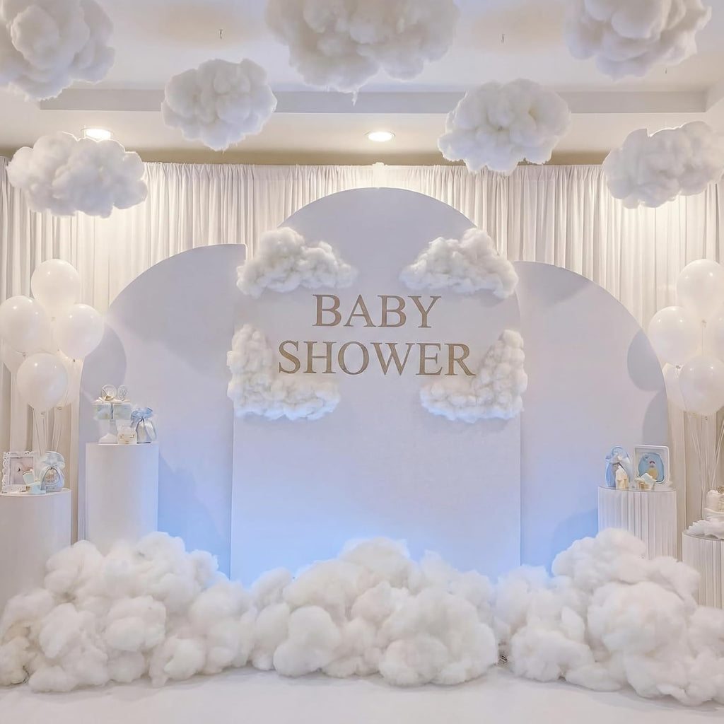 Shappy Christmas Fake Snow | 141.10 Ounce Fluffy White Cloud Fiber for Indoor Decor