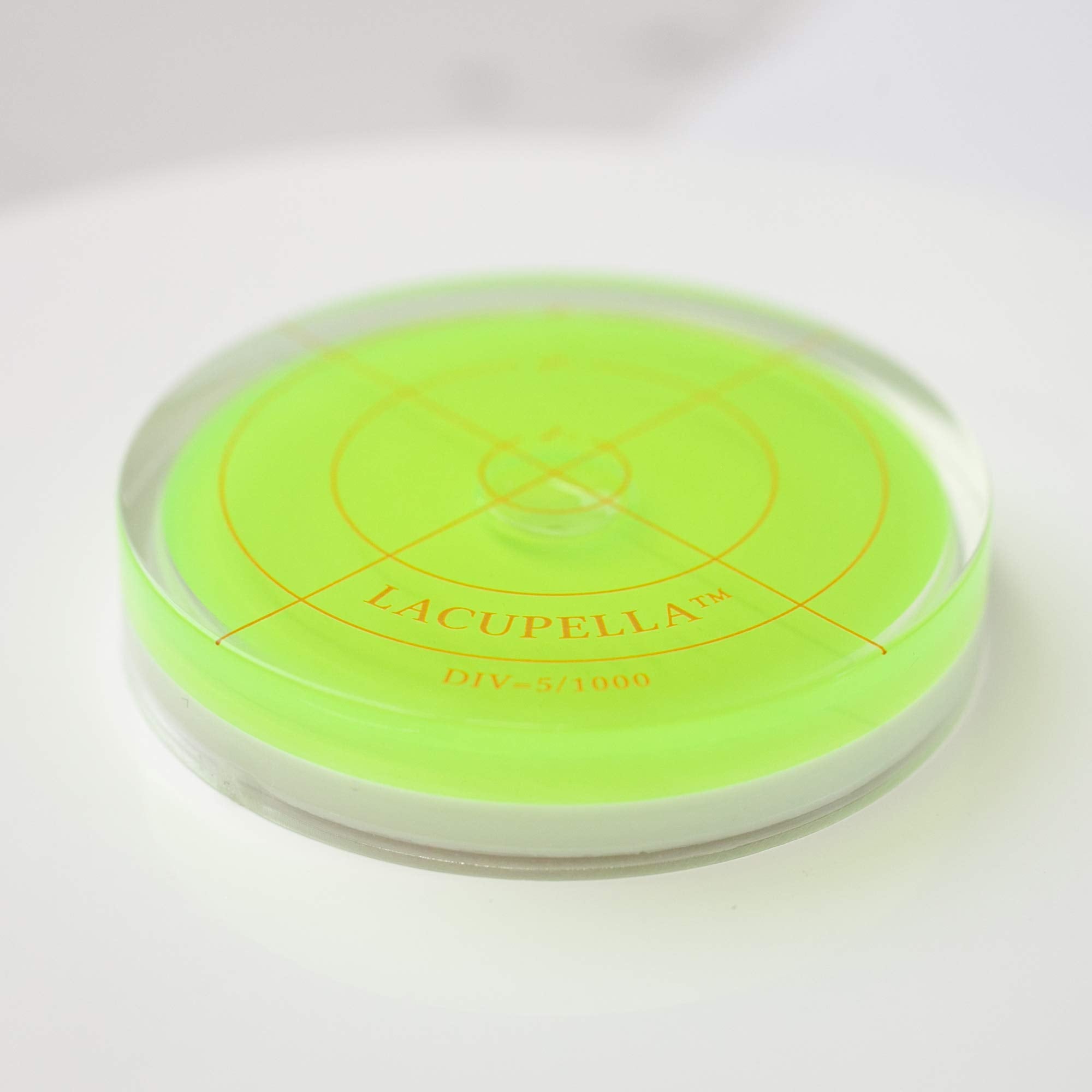 Lacupella Round Bubble Level For Use With Buttercream Acrylic Disk To Achieve Perfectly Level Tiered Cake Design In All Direction - 2.35" (60mm) Diameter