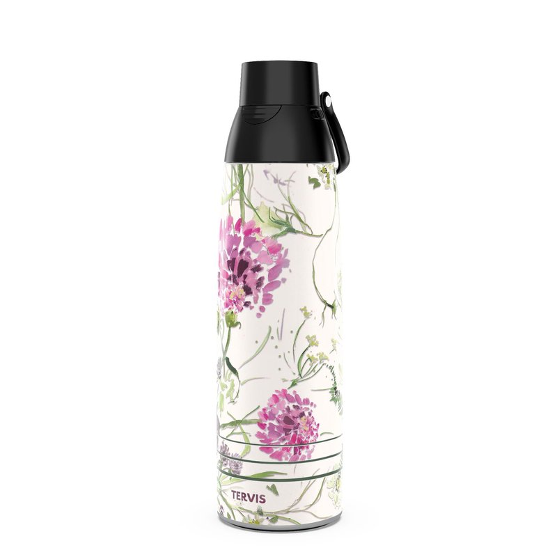 Tervis Venture Water Bottle Kelly Ventura - Summer Garden Made in USA Double Walled Insulated Tumbler Travel Cup Keeps Drinks Cold & Hot, 36oz, Stainless Steel
