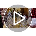 3PCS Christmas Ornaments Set,Tower Shaped Glass Xmas Tree, Mercury