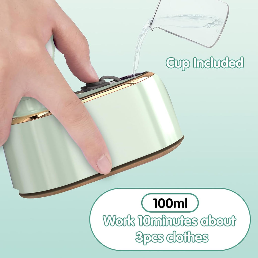 Skiennix Travel Steamer | Mini Portable Iron for Clothes - Compact Design for Home & College (Mint Green)