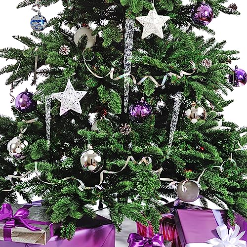 Patelai 3 Pcs Acrylic Icicle Christmas Ornaments - 3 Sizes, Clear Holiday Decor