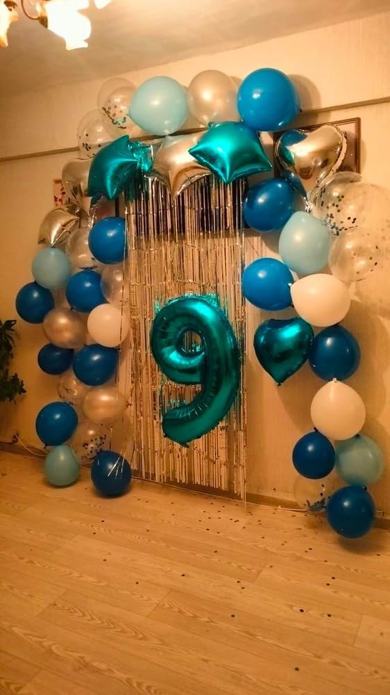 Teal Blue 40-Inch Number 1 Balloon - First Birthday Decorations for Girls & Toddlers