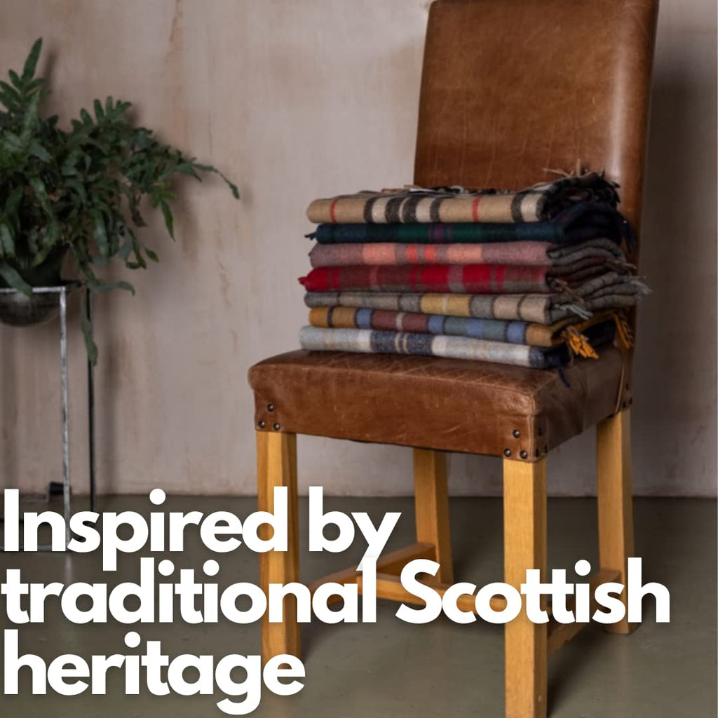 The Scotland Kilt Company Knee Travel Rug Tartan Wool Blanket - Wallace - Fringed Edges, Lightweight, Soft, Machine Washable Plaid Shawl