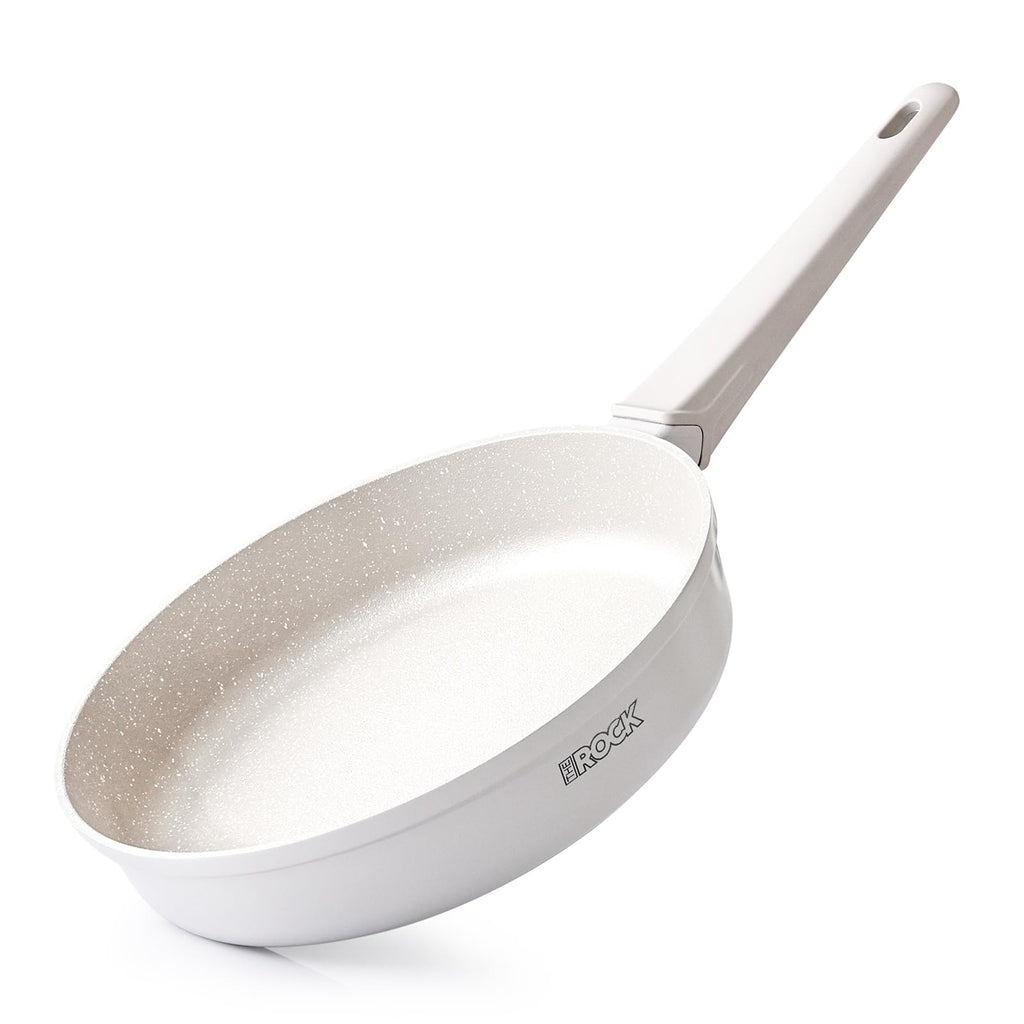 THE ROCK SOHO 9.5-Inch Ceramic Non Stick Frying Pan – Nothing Sticks, Never Warps, Lasts Longer, Non Toxic Skillet with Heat-Resistant Handle, PTFE PFOA & PFAS Free, Oven & Dishwasher Safe, Cream