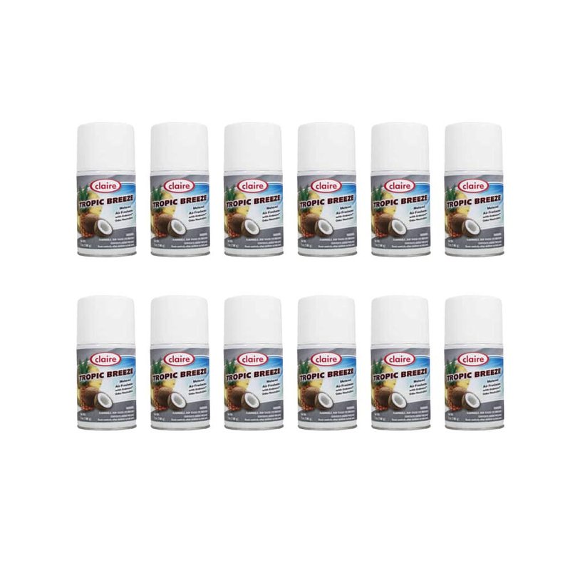Claire CL105 Tropic Breeze Metered Air Freshener, 7 Ounce (Pack of 12)