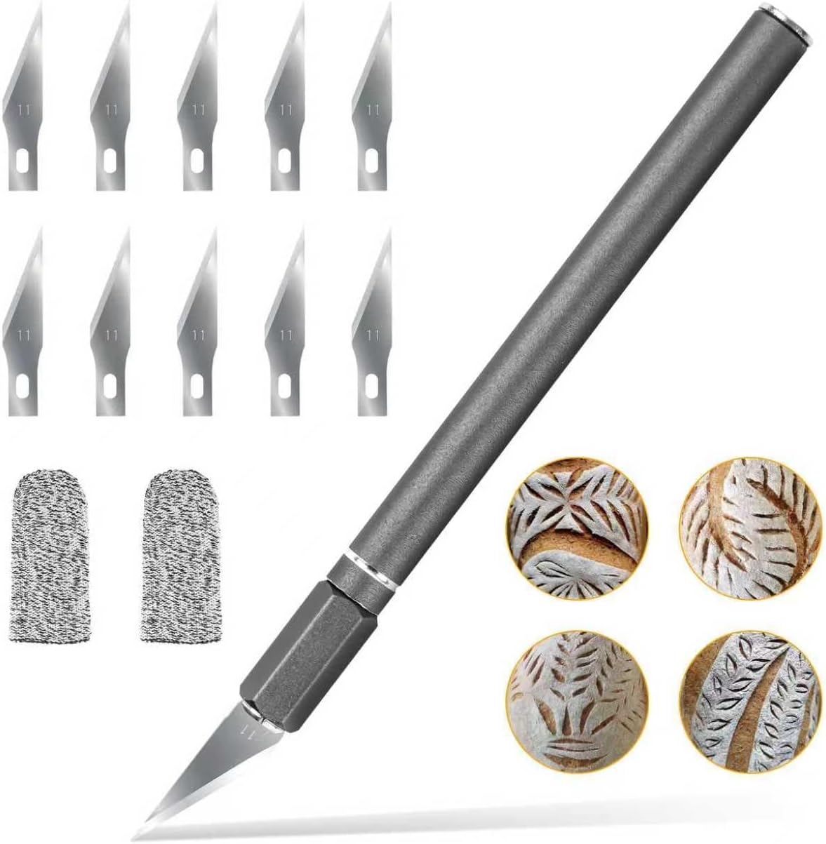 Skiennix Upgraded Bread Lame - Professional Sourdough Scoring Tool with 10 Blades & Ergonomic Handle