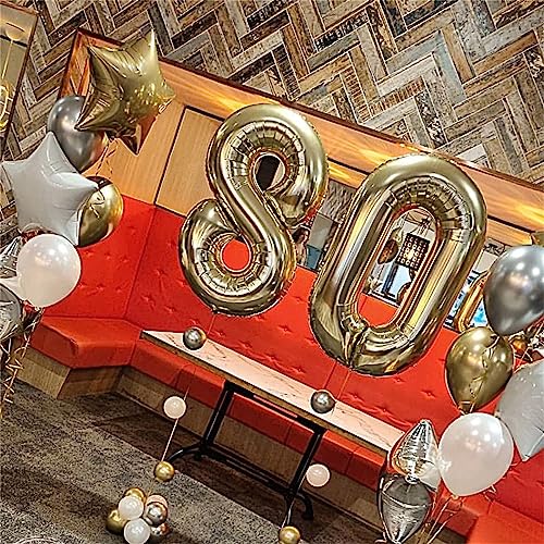 Champagne Gold Number 30 Balloons 40 Inch Foil Birthday Decorations