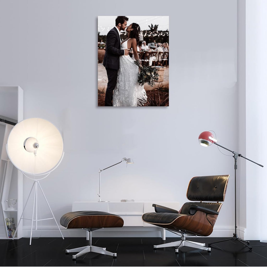 ZhongxingWL Personalized Canvas Print - Custom Framed Photo Art for Bedroom & Living Room | 11" L x 14" W