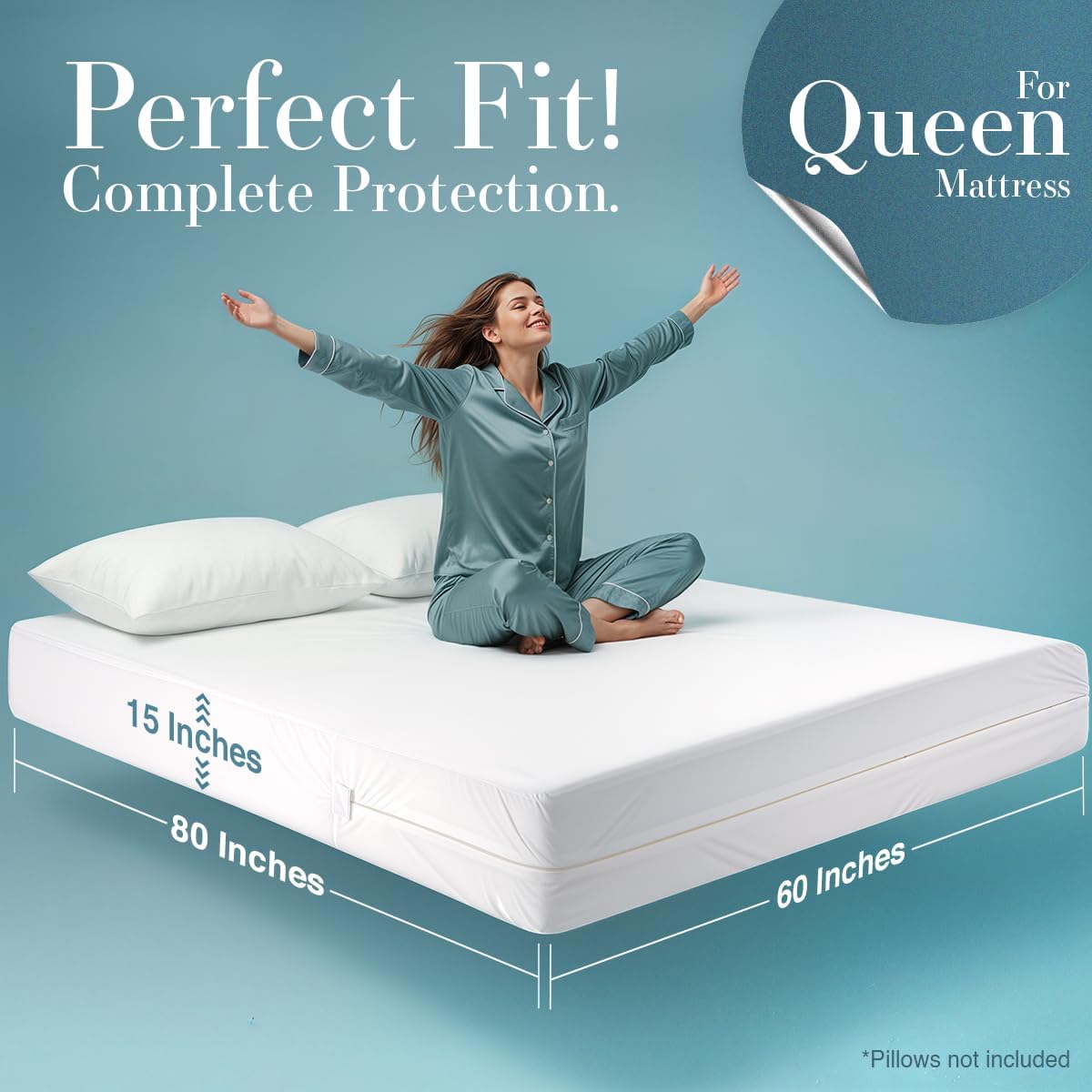 Utopia Bedding Mattress Protector - 100% Waterproof Queen Size Encasement | Pack of 4, Bed Bug & Dust Mite Proof